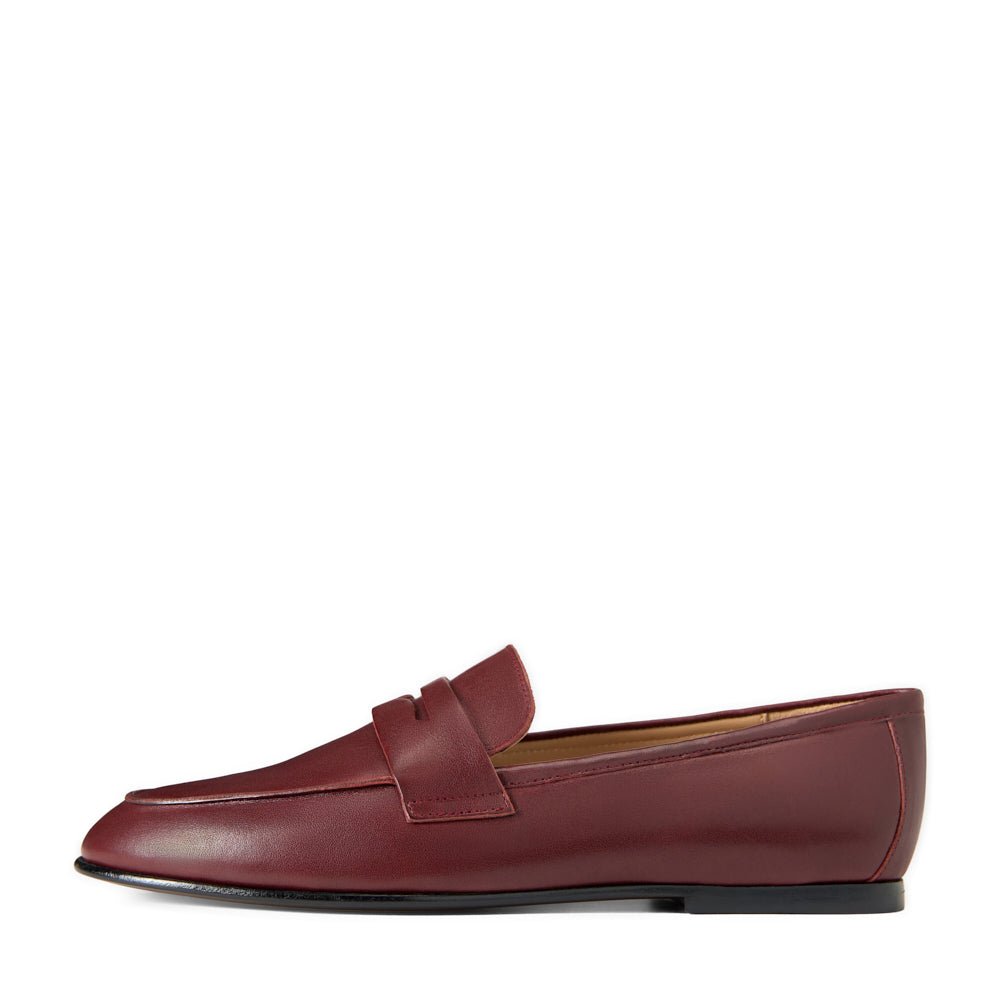 Farley Leather Burgundy Loafers Age of Innocence Women