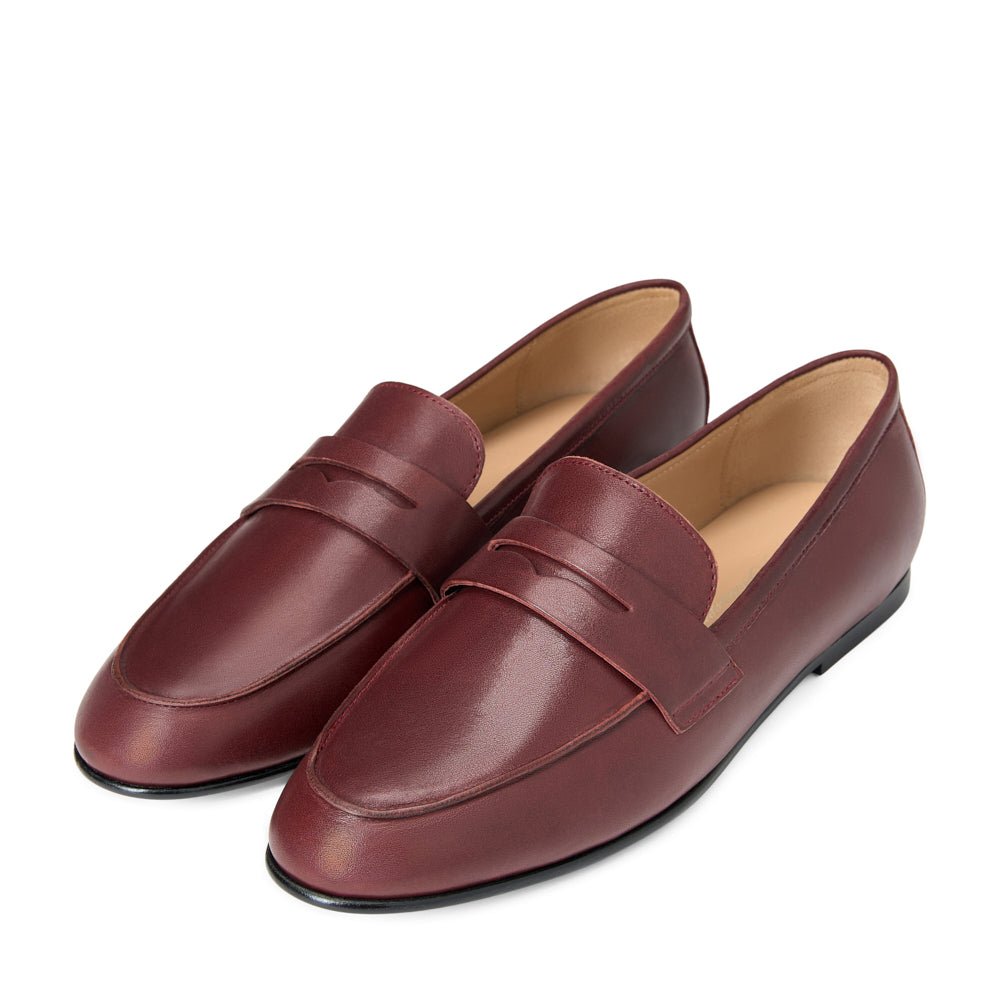 Farley Leather Burgundy Loafers Age of Innocence Women