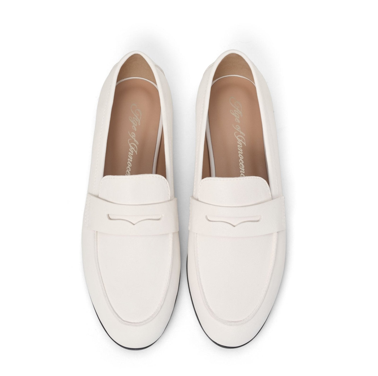 Farley Leather White Loafers Loafers Age of Innocence Women