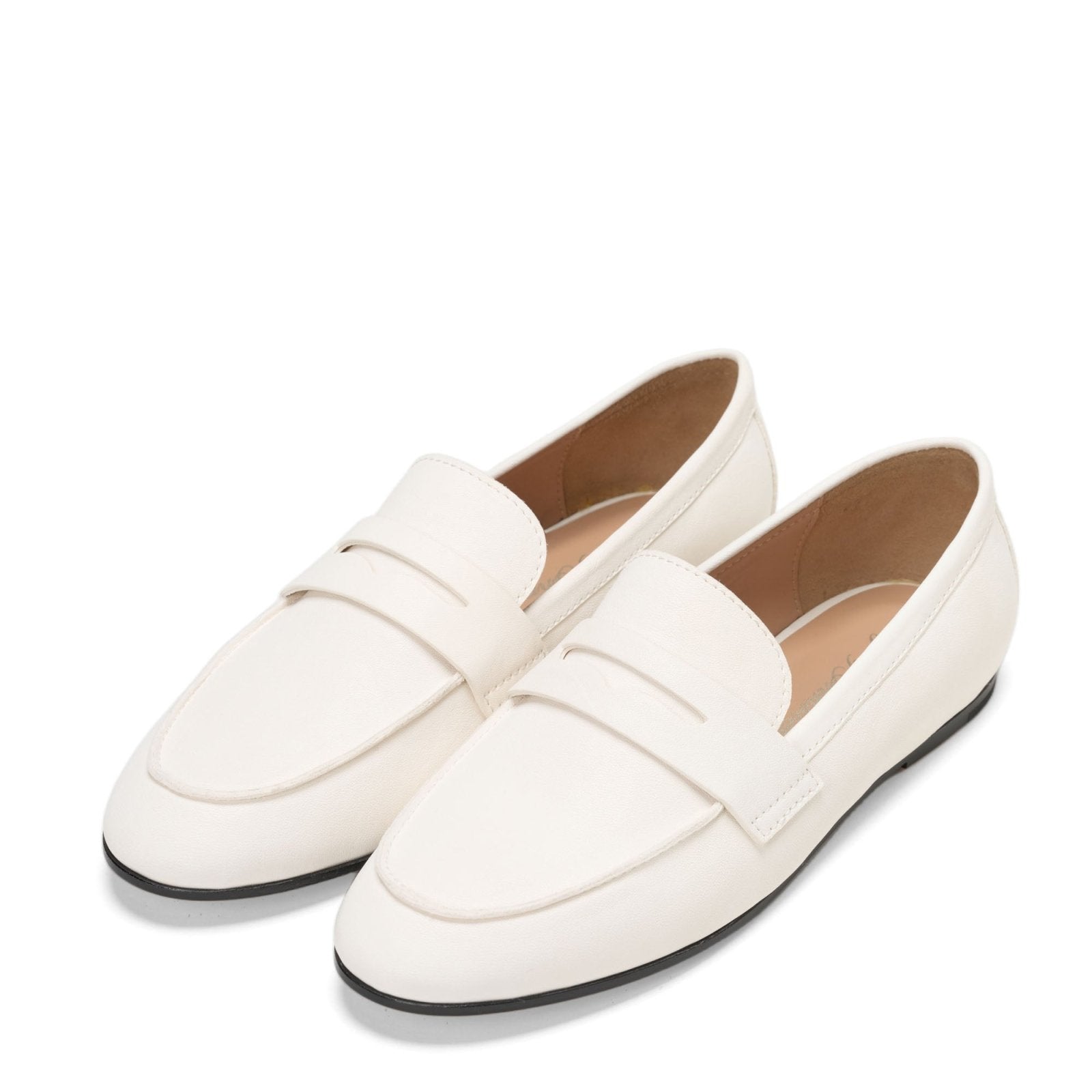 designer Farley Leather White Loafers for girls by Age of Innocence Women
