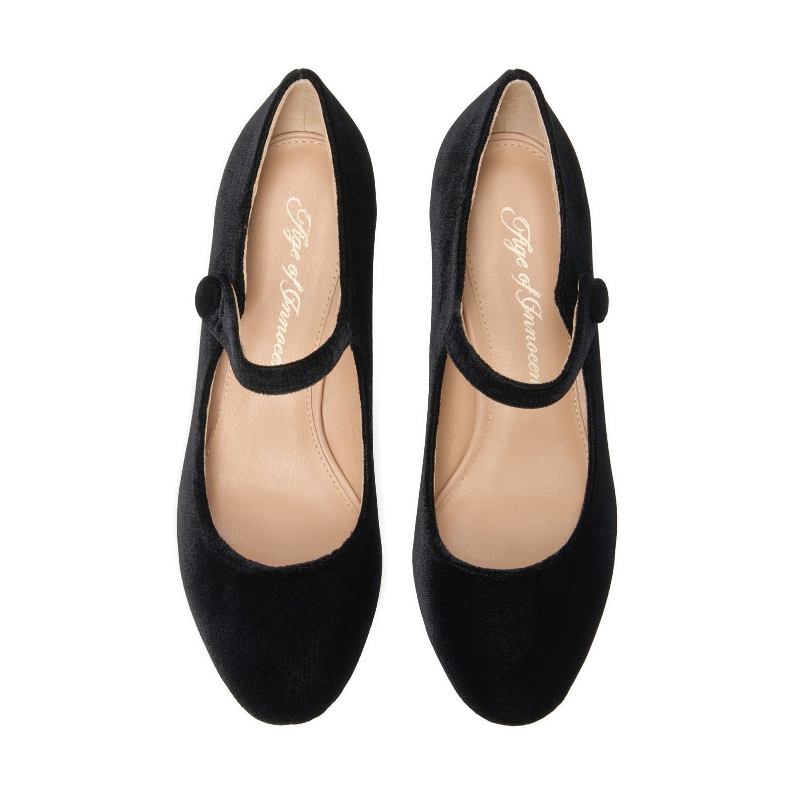 Gemma Velvet Black Shoes Age of Innocence Women