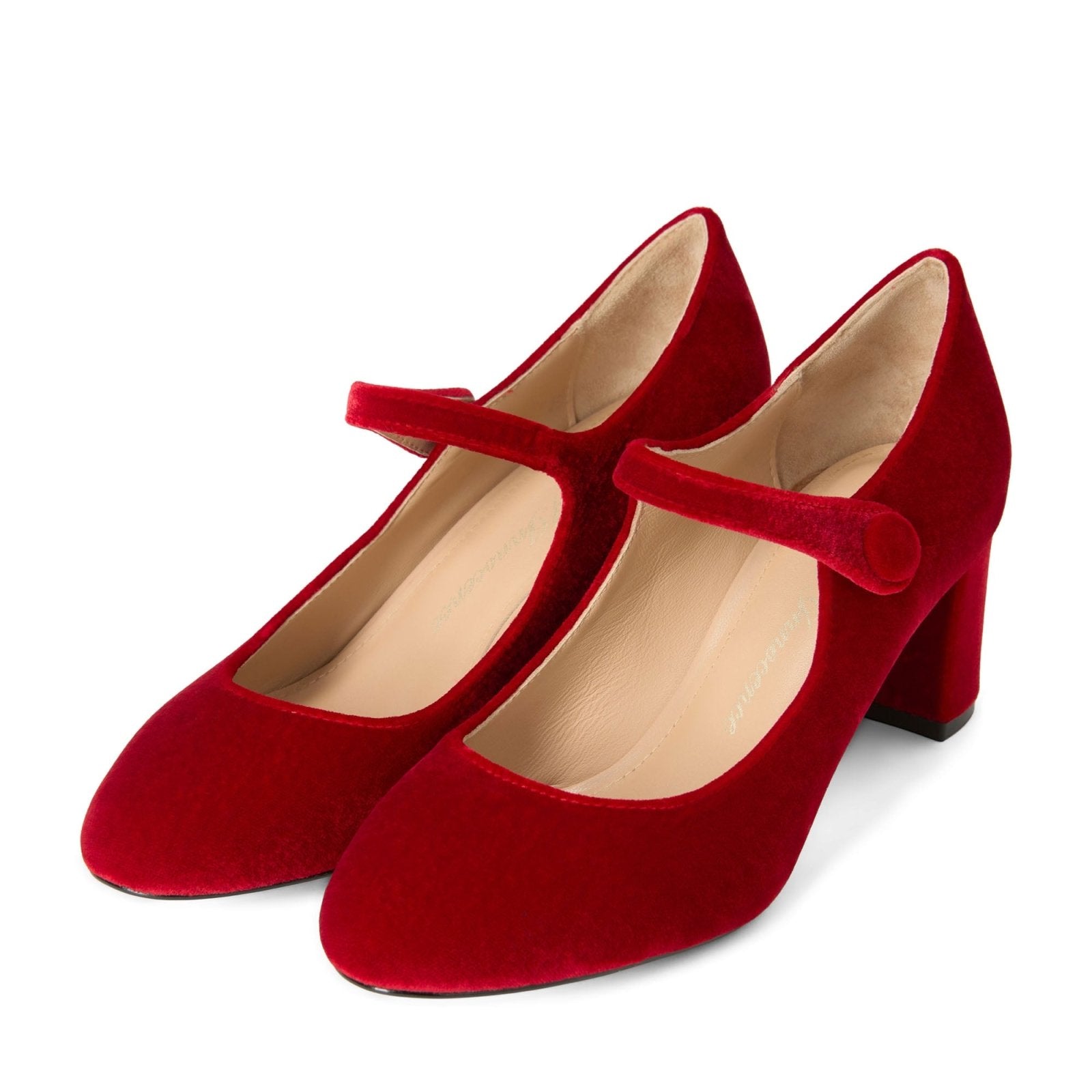 Gemma Velvet Red Shoes Age of Innocence Women