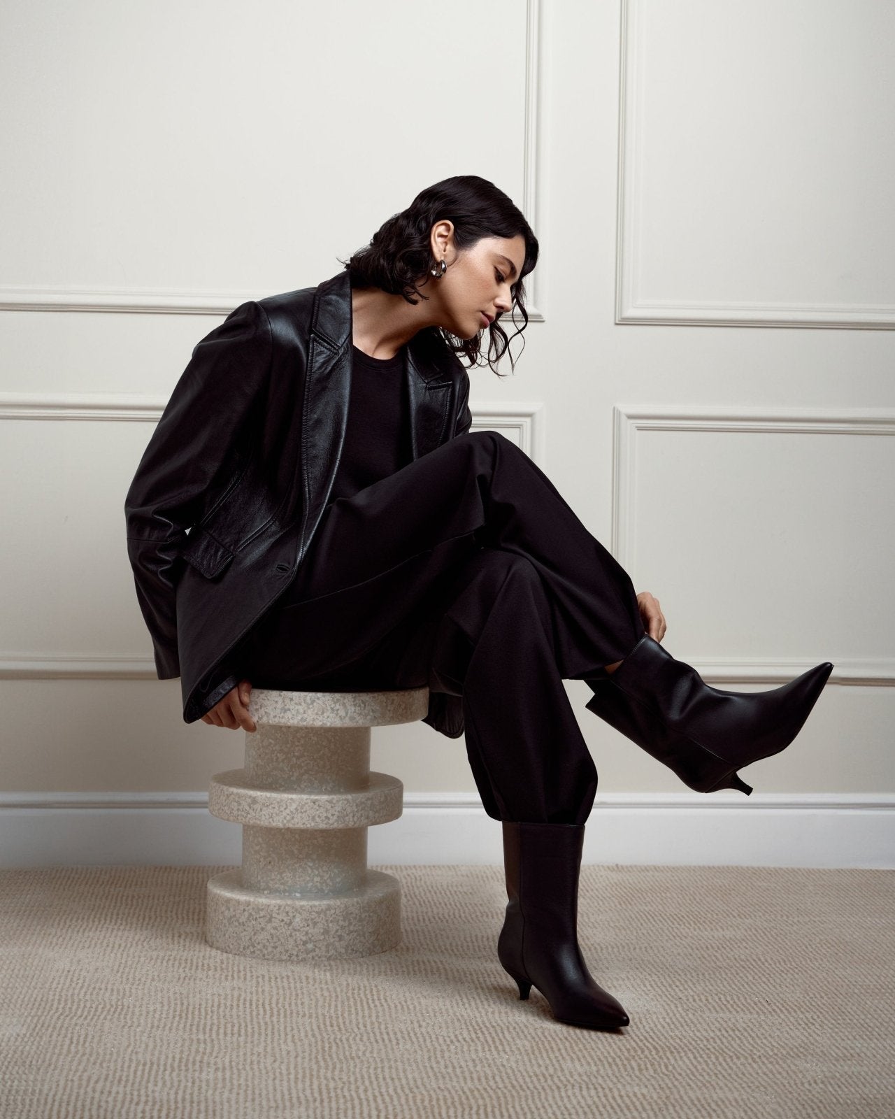 Gina Black Boots Age of Innocence Women