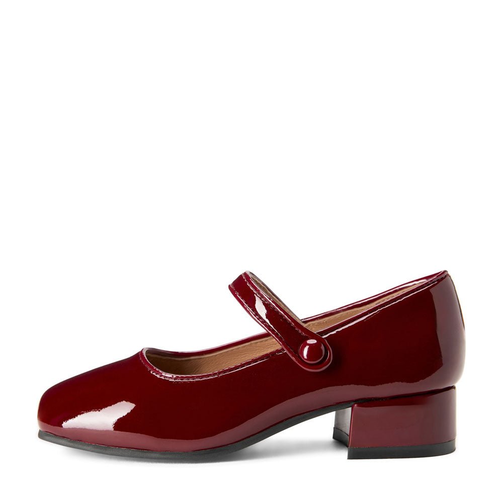 Holly Burgundy Leather Shoes for Girls by Age of Innocence