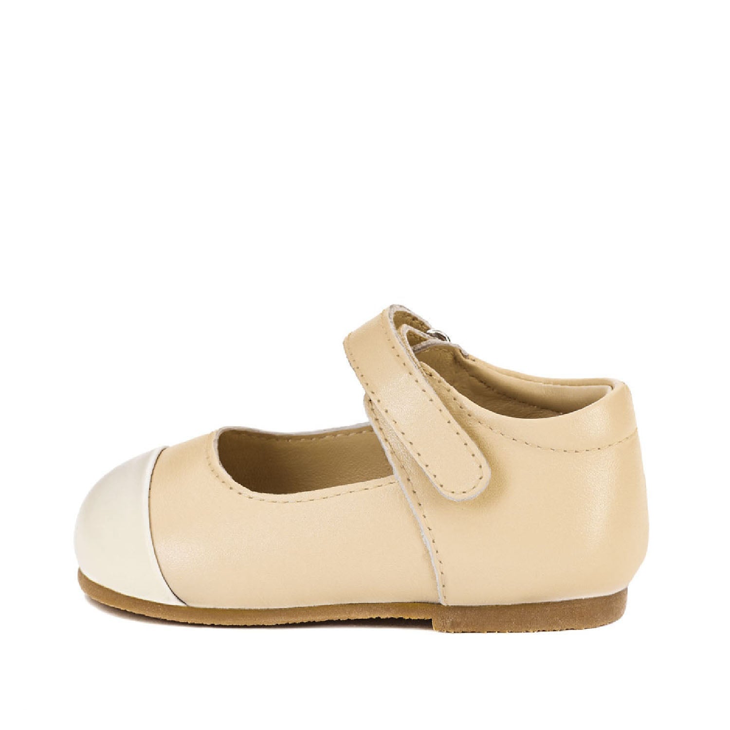 designer Jenny Beige/White Shoes for girls by Age of Innocence