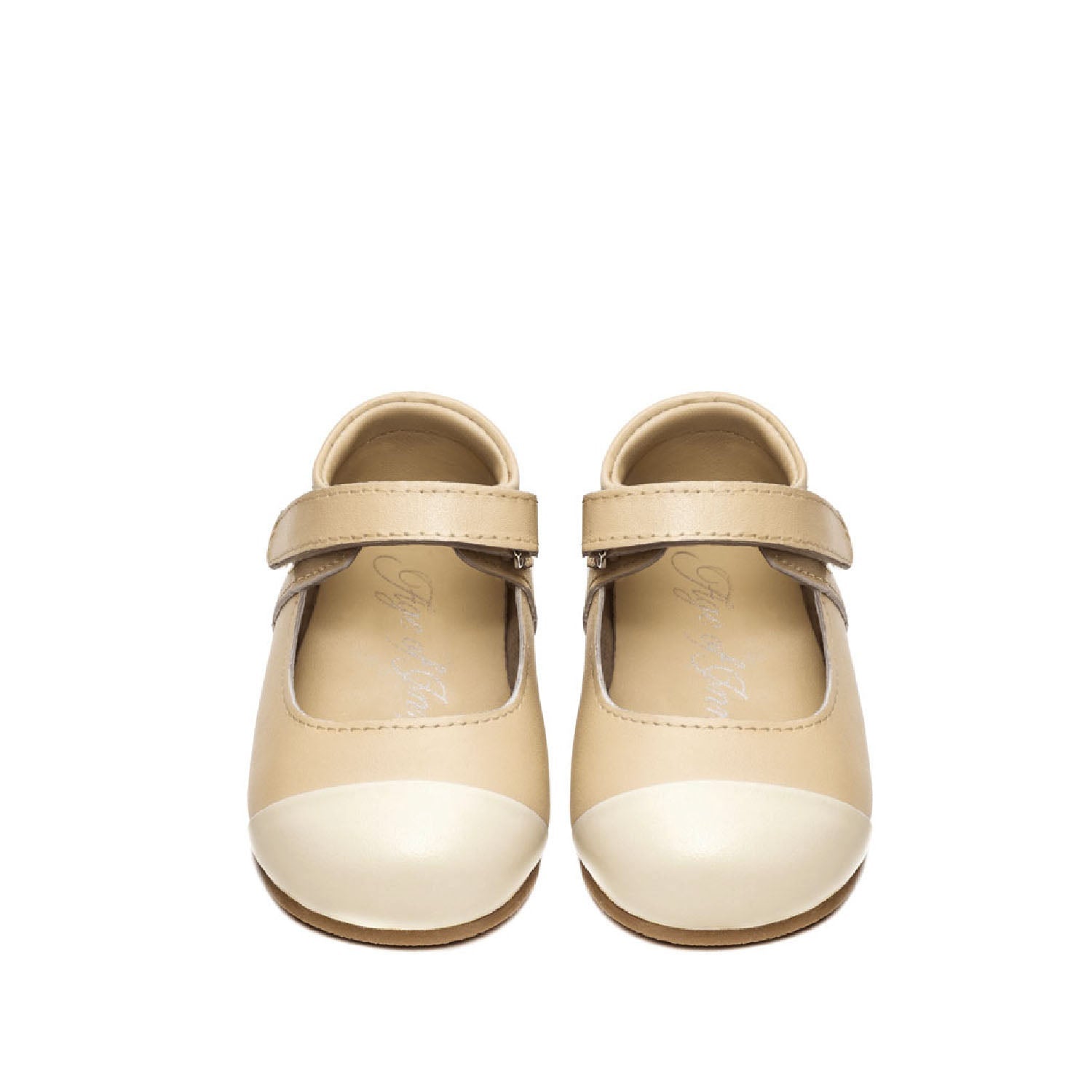 designer Jenny Beige/White Shoes for girls by Age of Innocence