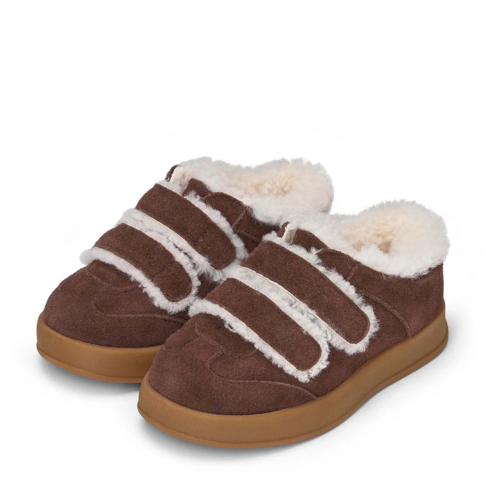 designer Jolly Suede Chocolate Boots for girls by Age of Innocence
