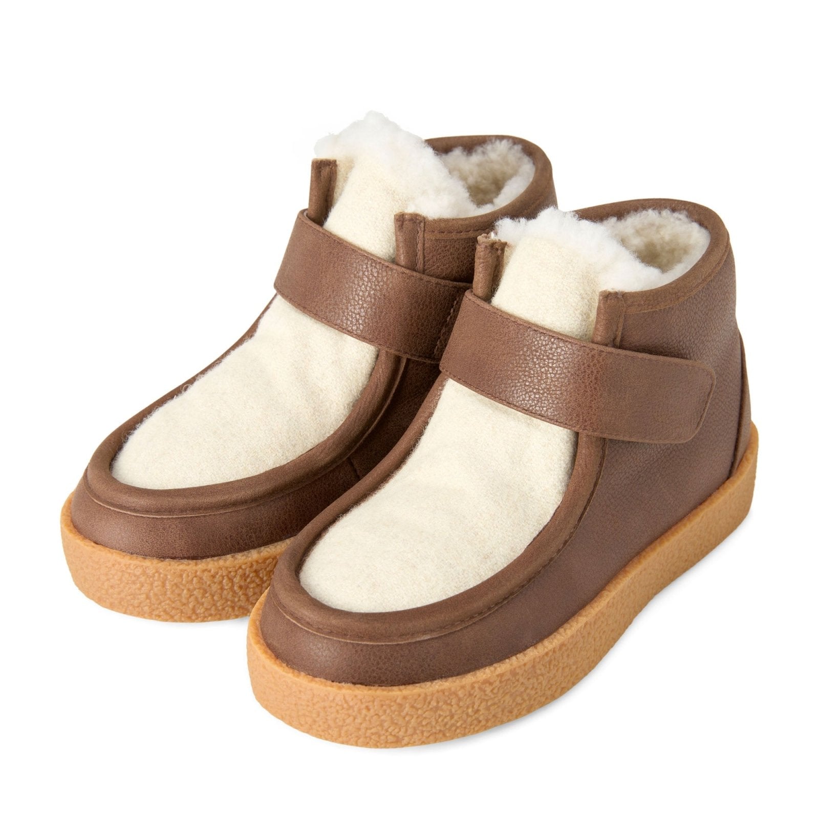 designer Kai Leather Brown/White Boots for girls by Age of Innocence
