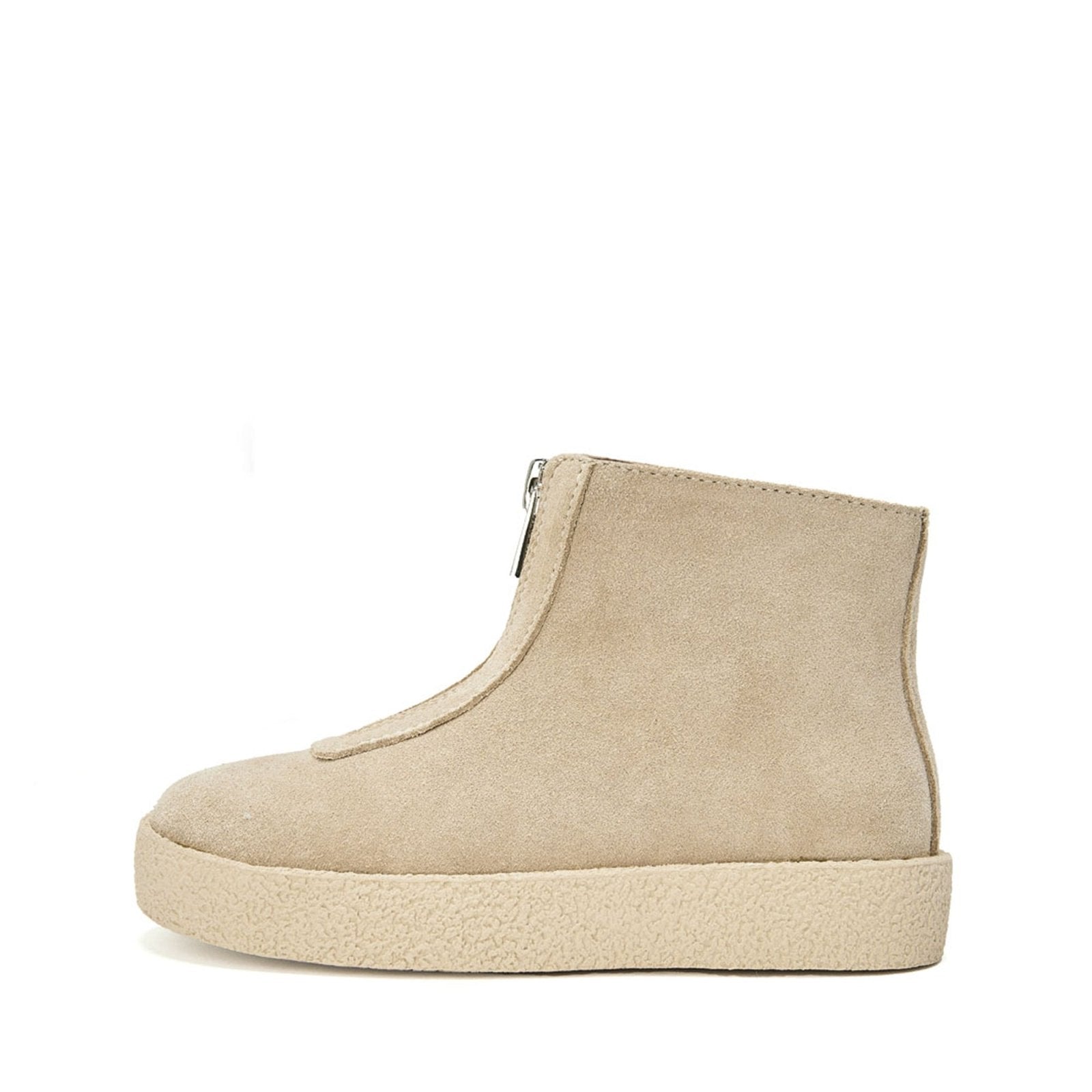 Light Beige Suede Boots for Girls — Leah 2.0 by Age of Innocence