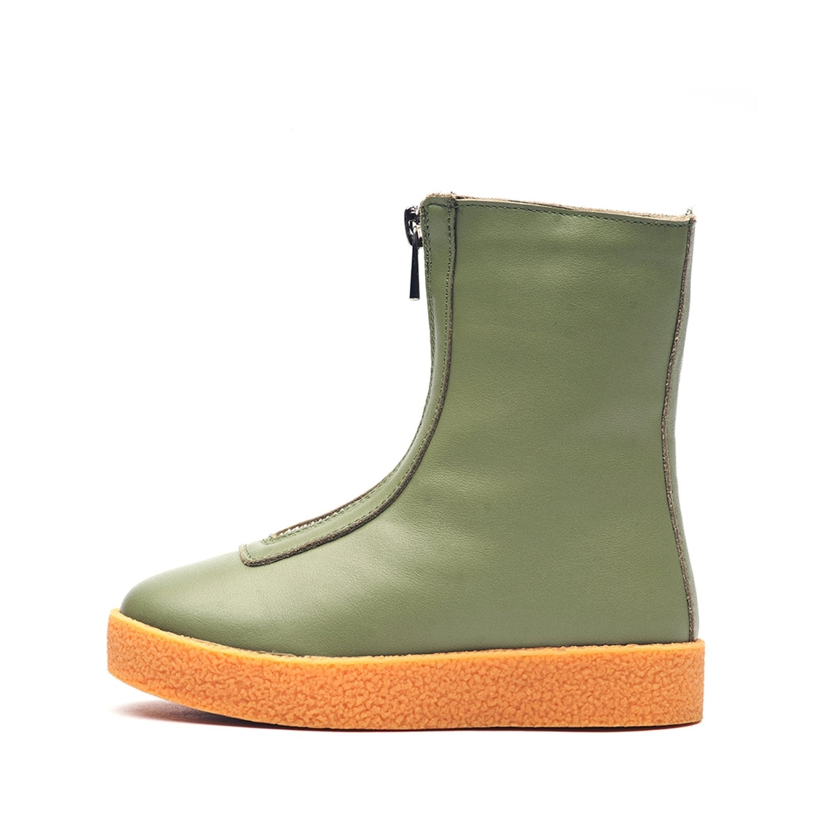 Leah Leather High Khaki Boots Boots Age of Innocence