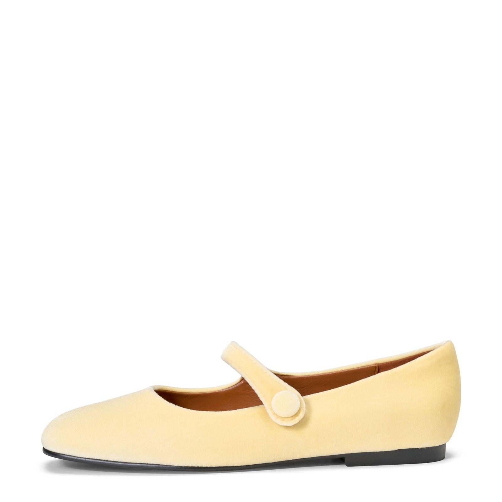 Lisette Yellow Velvet Flats for Women by Age of Innocence
