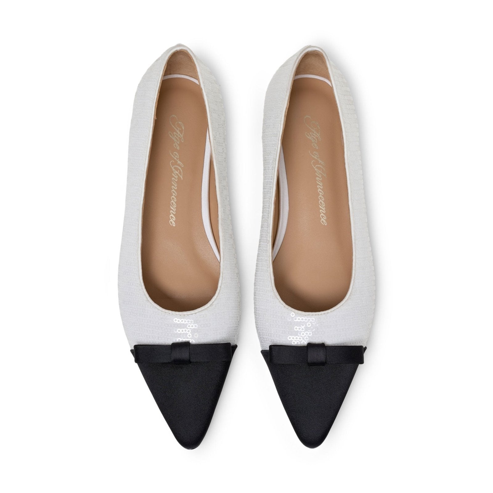 designer Liz White/black Shoes for girls by Age of Innocence Women