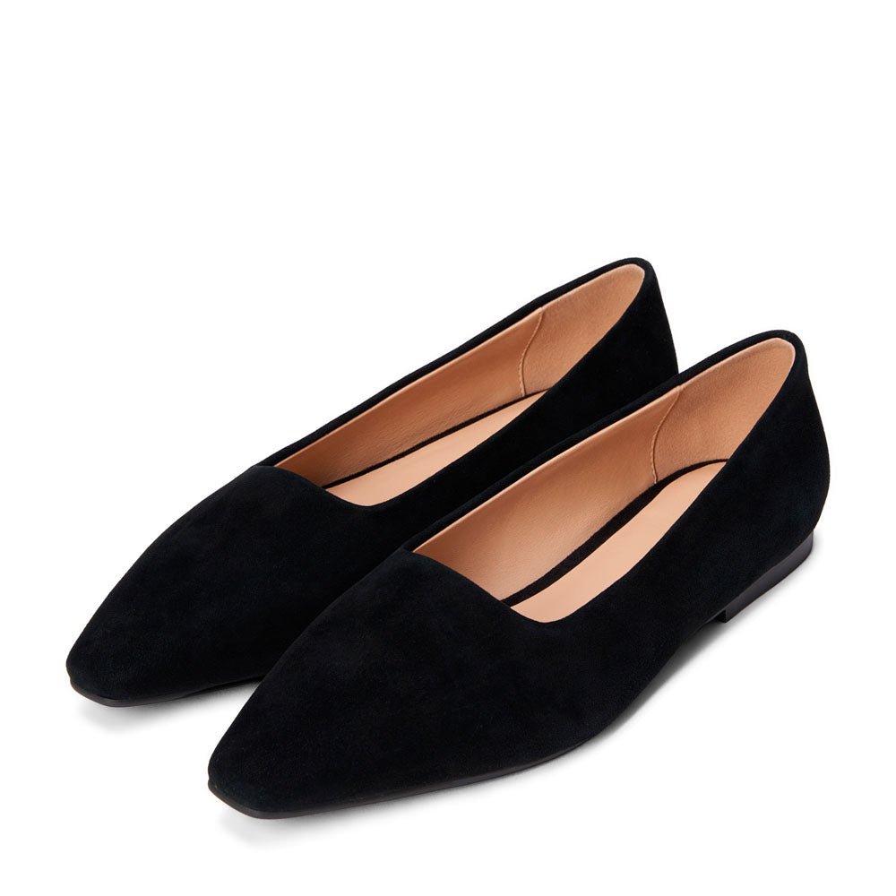 Louise Black Flats Shoes Age of Innocence Women