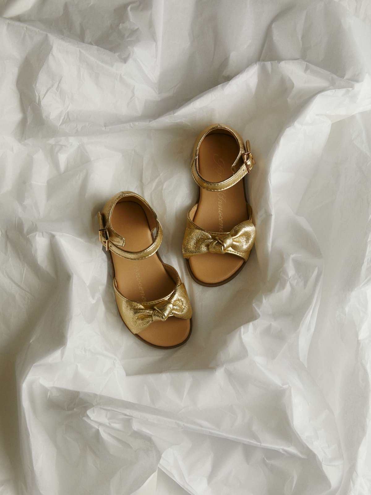 Margo Sequins Gold Sandals Age of Innocence