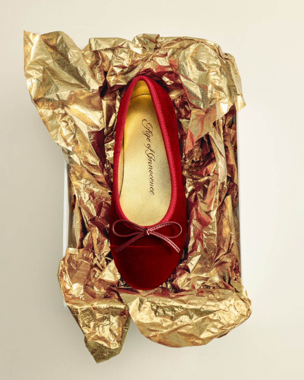designer Meredith Velvet Red Shoes for girls by Age of Innocence