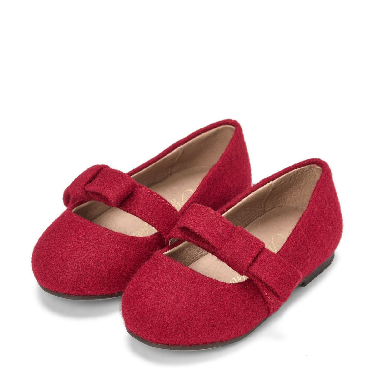 designer Mia Wool Burgundy Shoes for girls by Age of Innocence
