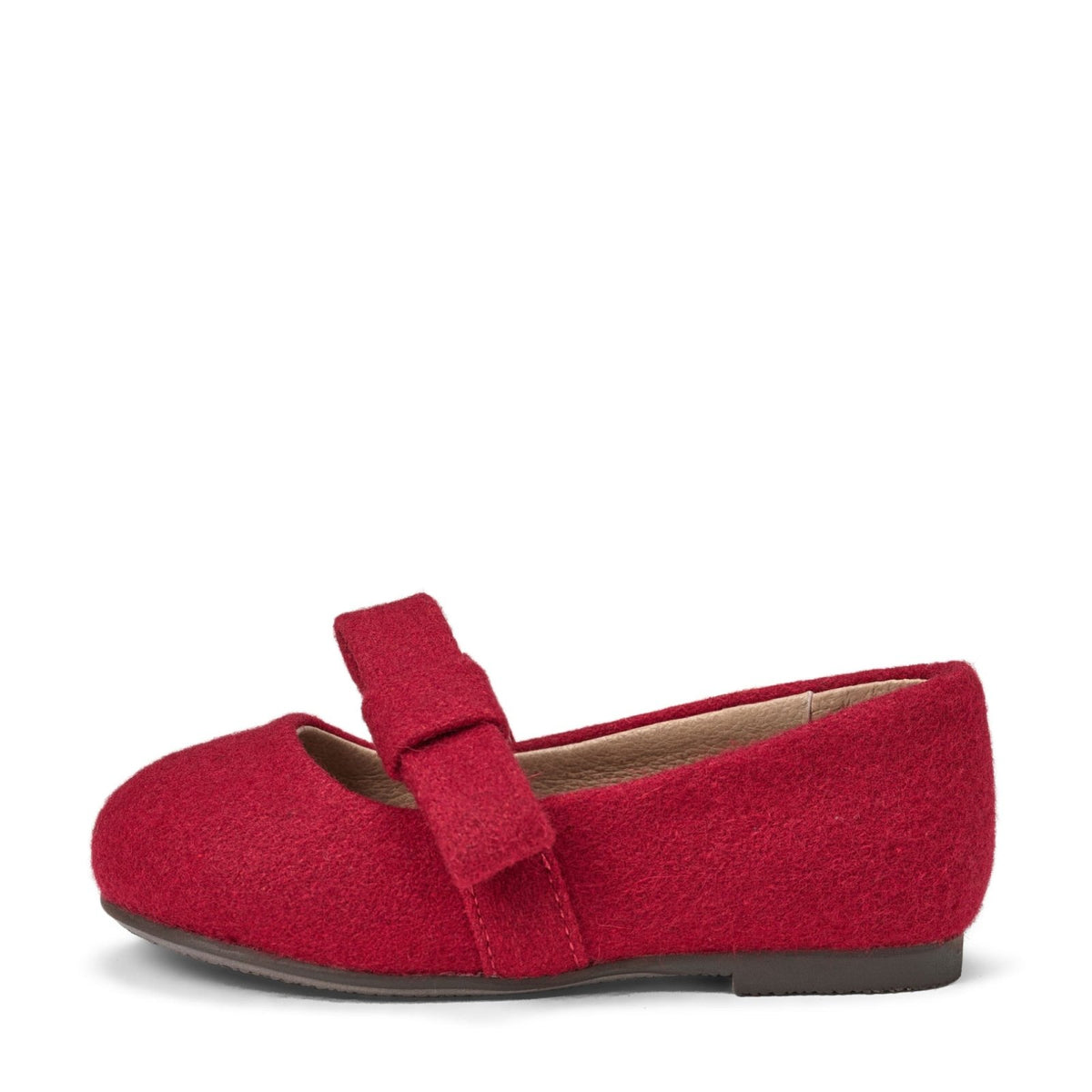designer Mia Wool Burgundy Shoes for girls by Age of Innocence