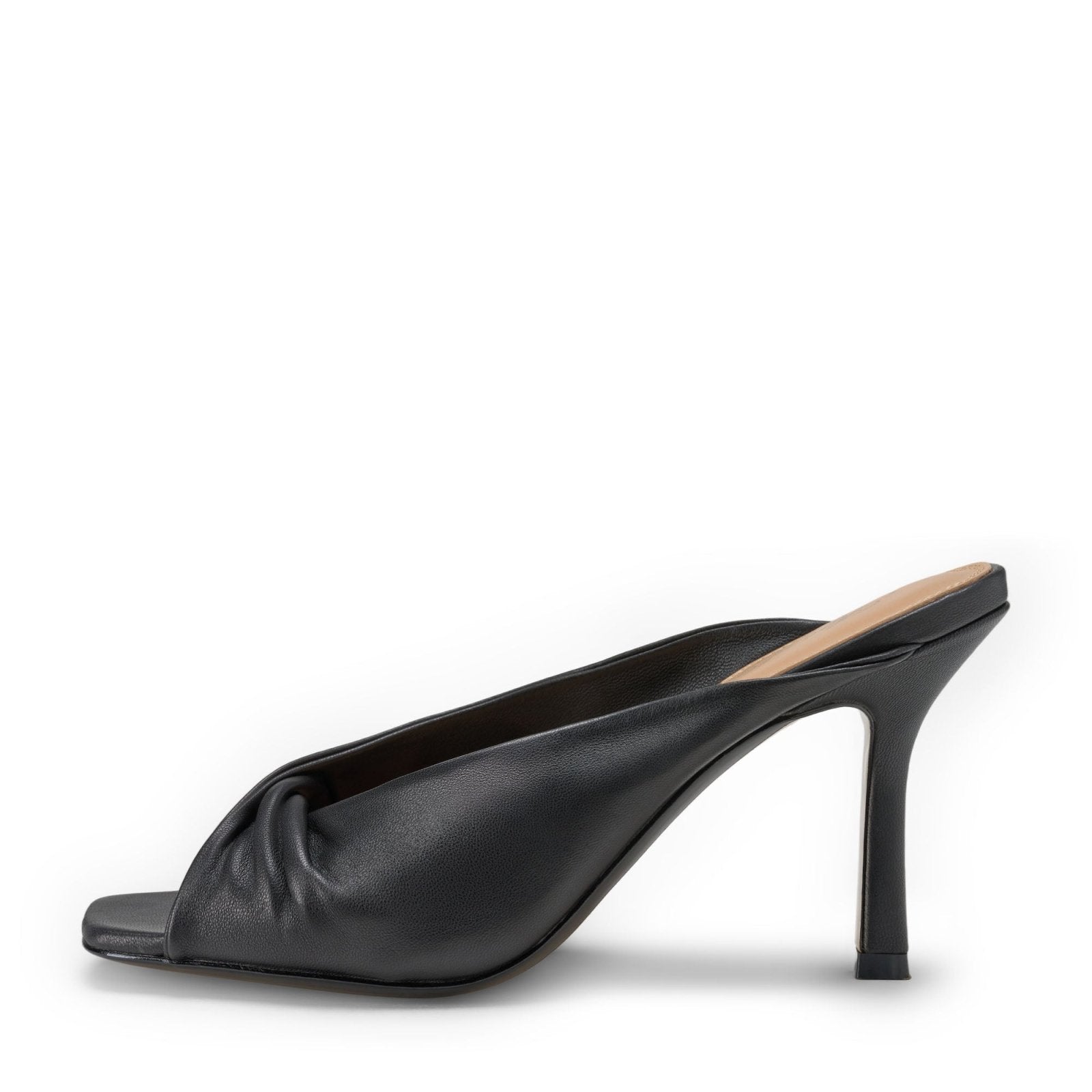 Patti Black Leather Mules for Women by Age of Innocence