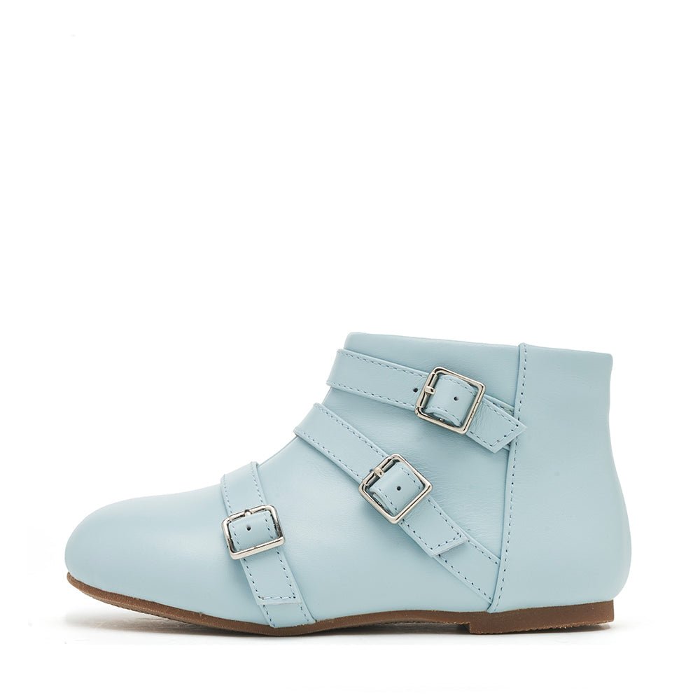 Phoebe Leather Blue Boots Age of Innocence