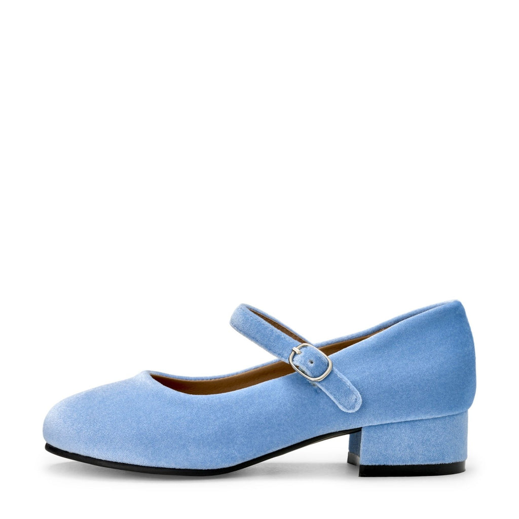 Sabine Blue Velvet Shoes for Girls by Age of Innocence Sabine Blue Velvet Shoes for Girls by Age of Innocence