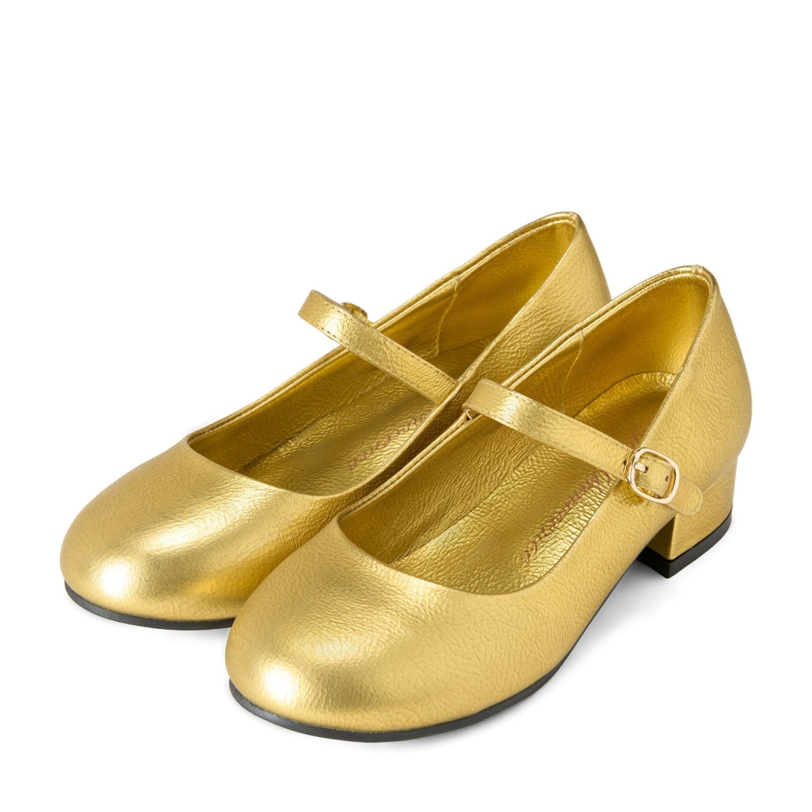 designer Sabine Leather Gold Shoes for girls by Age of Innocence