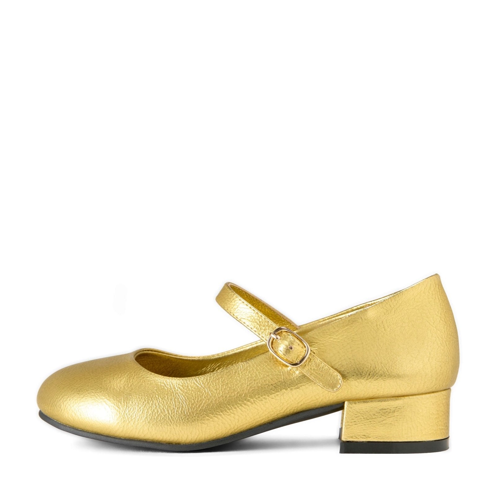 designer Sabine Leather Gold Shoes for girls by Age of Innocence