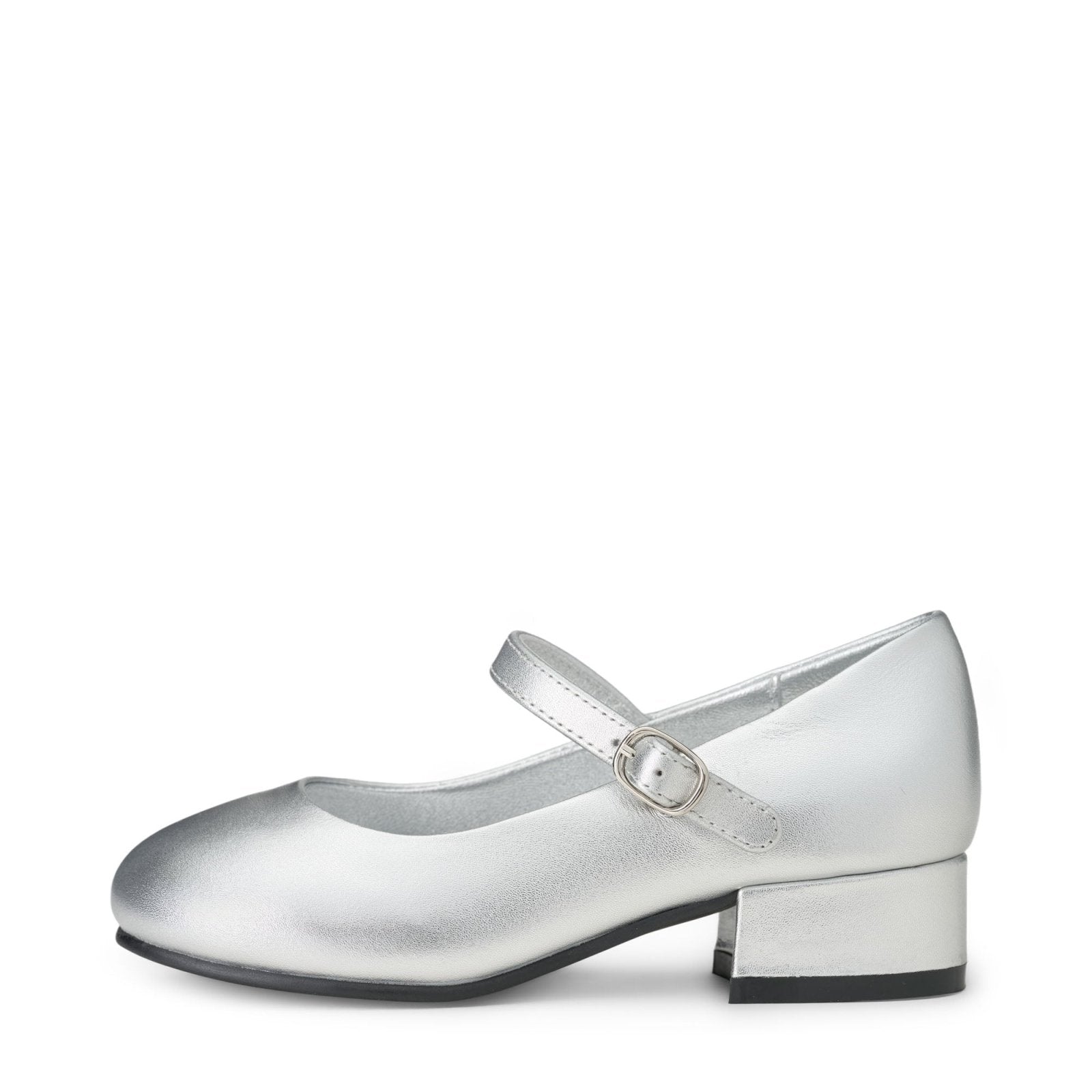 designer Sabine Leather Silver Shoes for girls by Age of Innocence