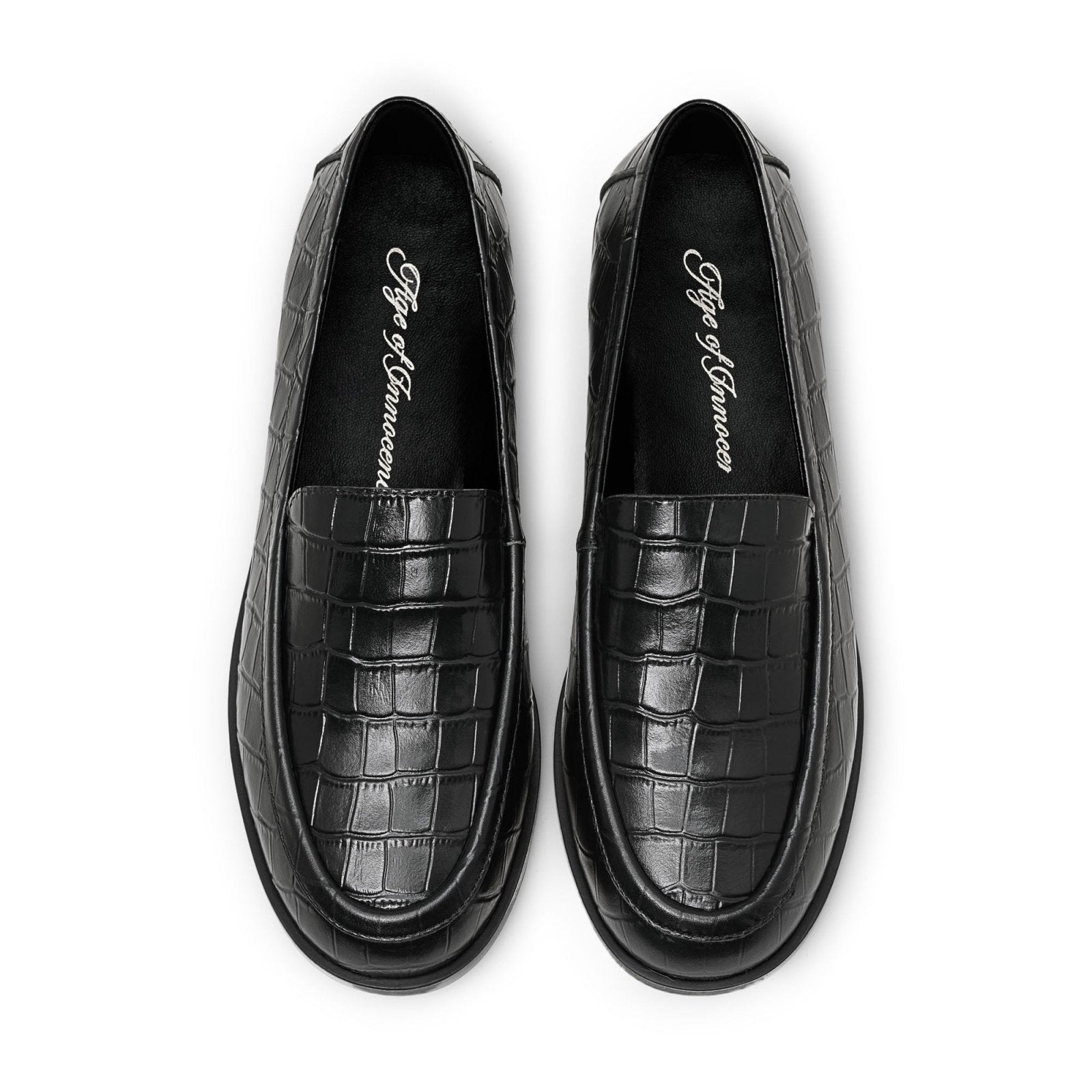 designer Sage Black Loafers for girls by Age of Innocence Women