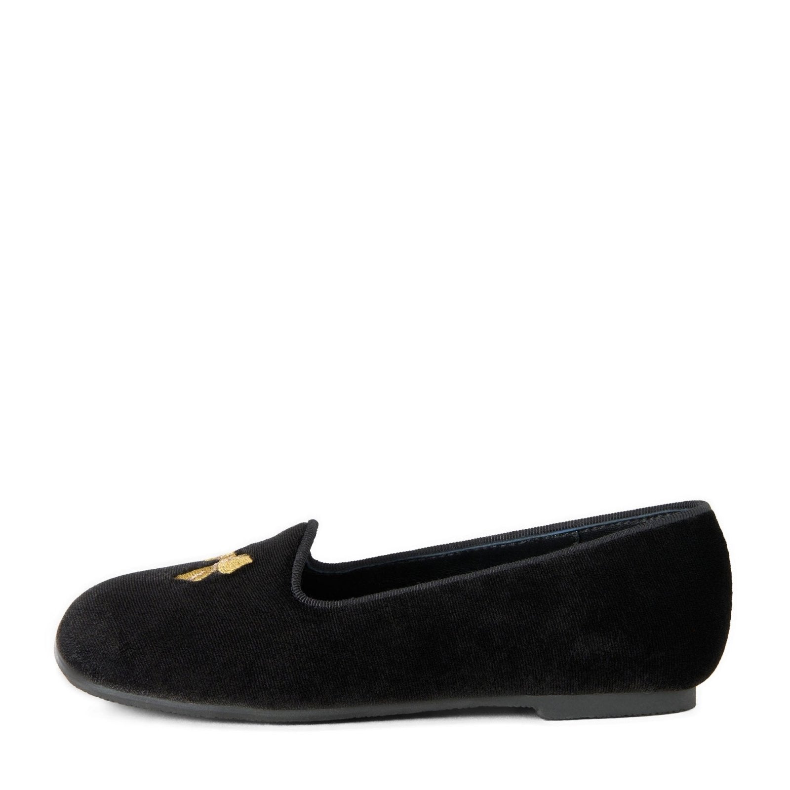 designer Santa Baby Black Loafers for girls by Age of Innocence