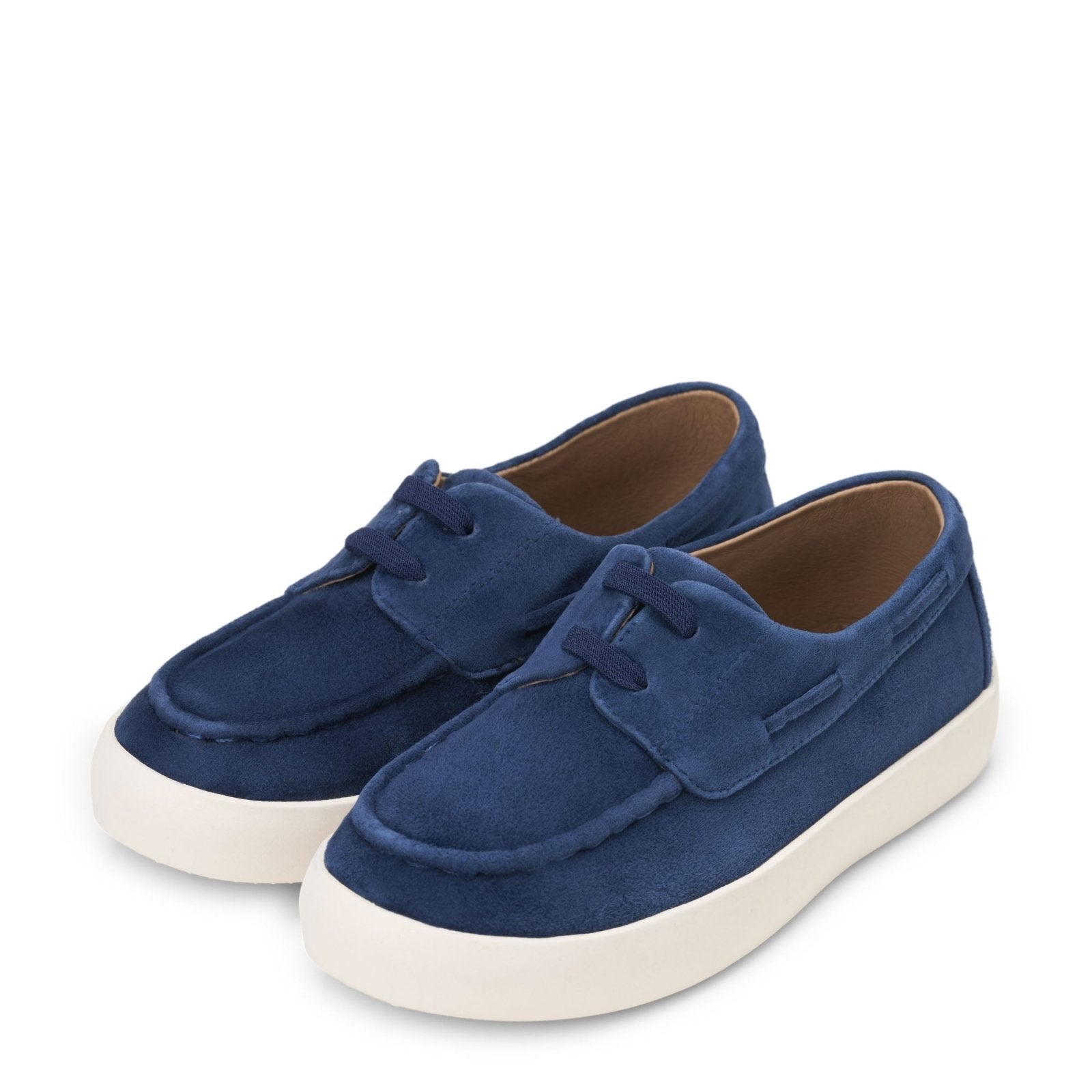 Saxon navy loafers — side view