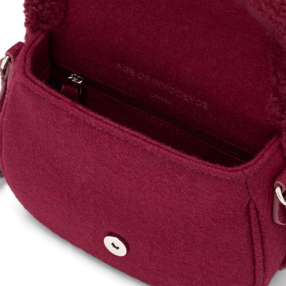 Shae Wool Burgundy Bag Age of Innocence