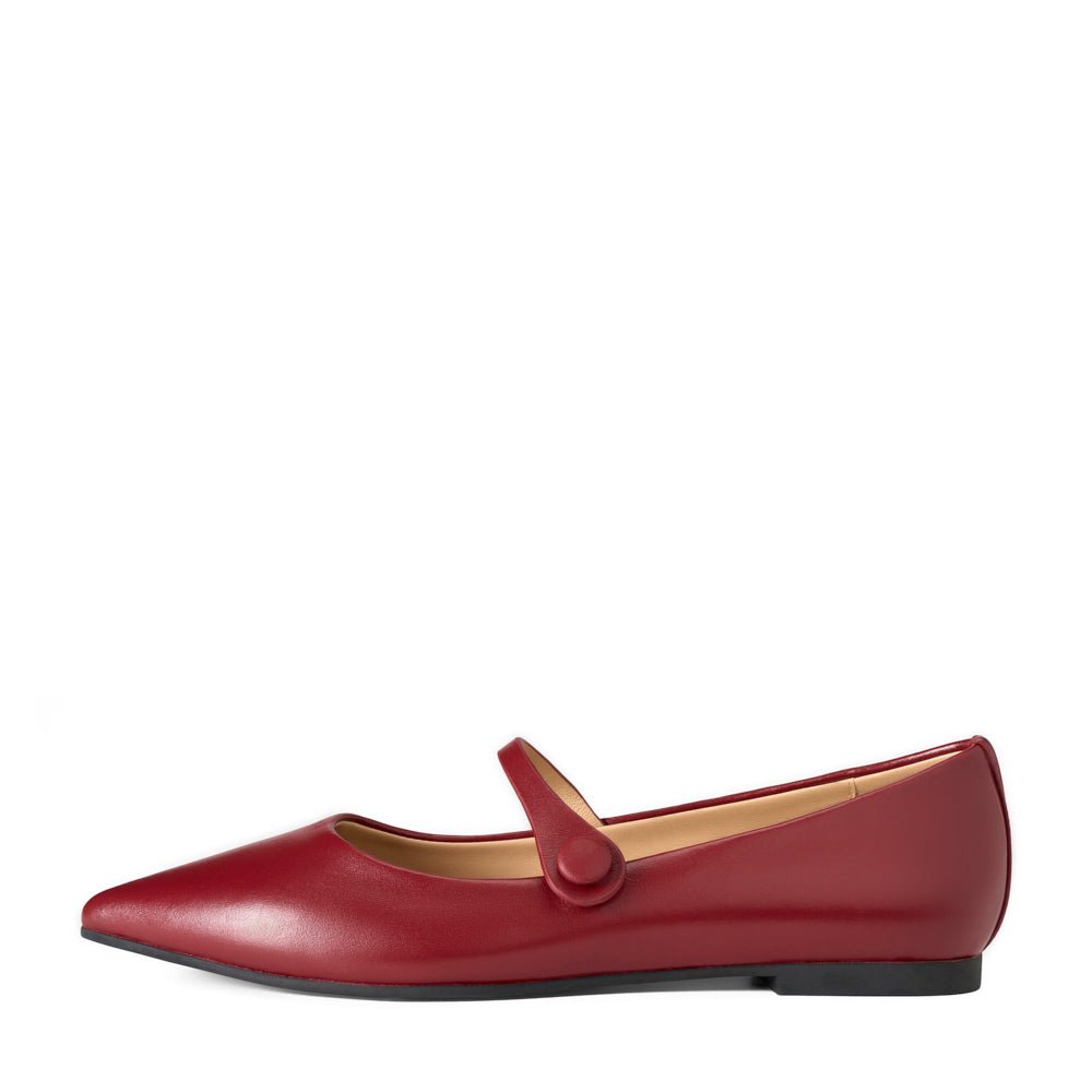 Thea Leather Burgundy Shoes Age of Innocence Women