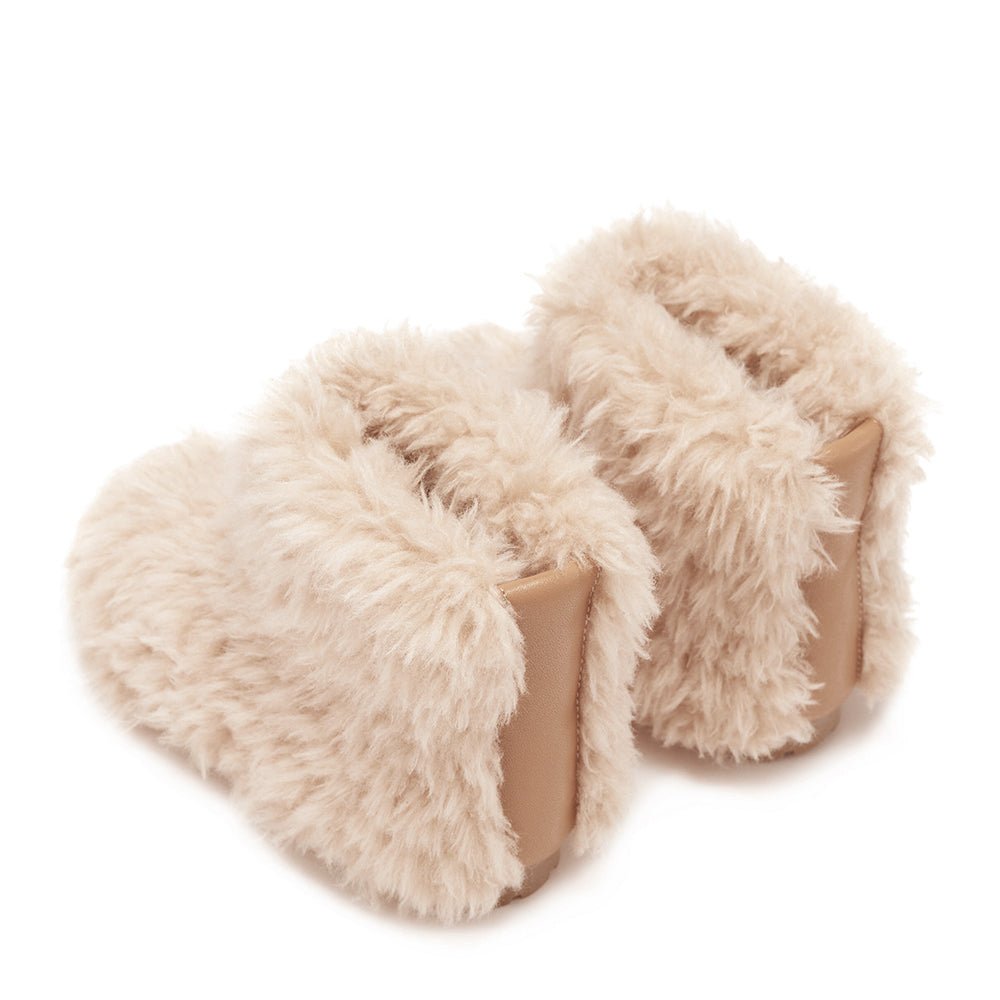 designer Yeti Mini Beige Boots for girls by Age of Innocence