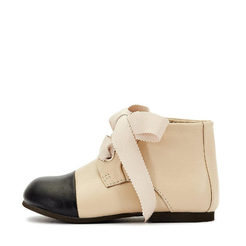 Jane Beige/Black Boots by Age of Innocence