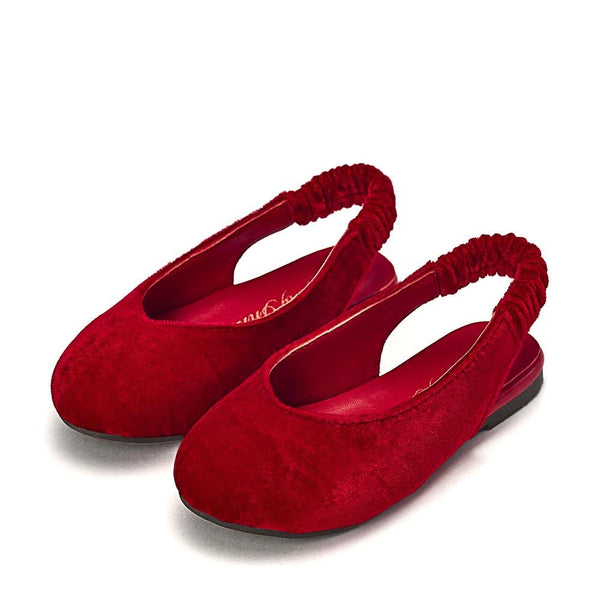 Matilda Velvet Red Sandals by Age of Innocence