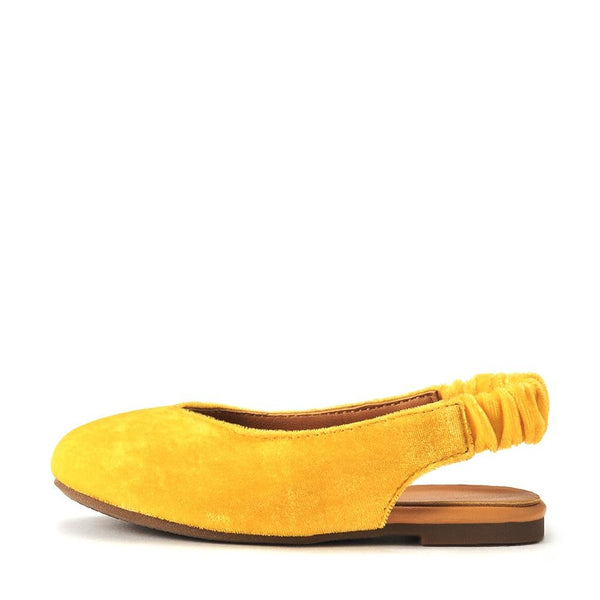 Matilda Velvet Yellow Sandals by Age of Innocence