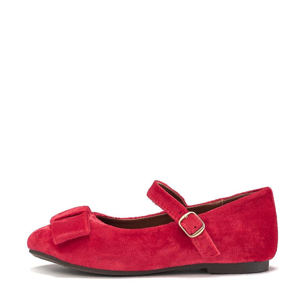 Ellen Velvet Berry Red Shoes by Age of Innocence