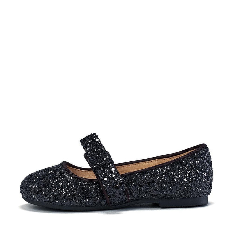 Mia Glitter Black Shoes by Age of Innocence