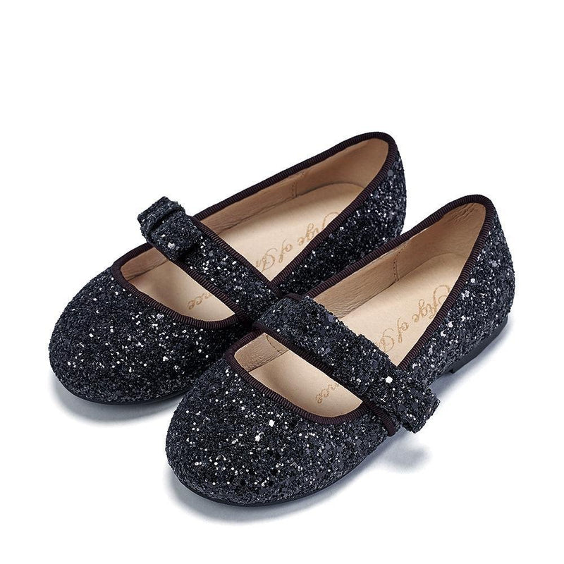 Mia Glitter Black Shoes by Age of Innocence