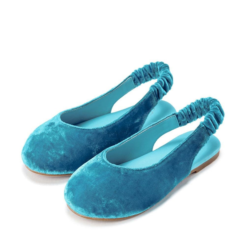 Matilda Velvet Azure Sandals by Age of Innocence
