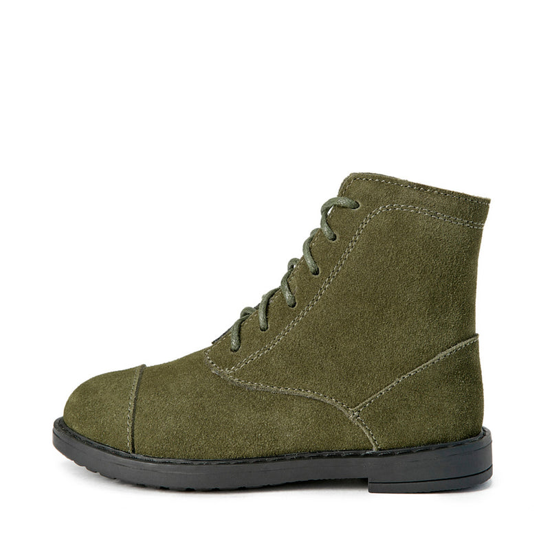 Thomas Suede Winter Khaki Boots by Age of Innocence