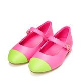 Bebe Leather 2.0 Fuchsia/Green Shoes by Age of Innocence