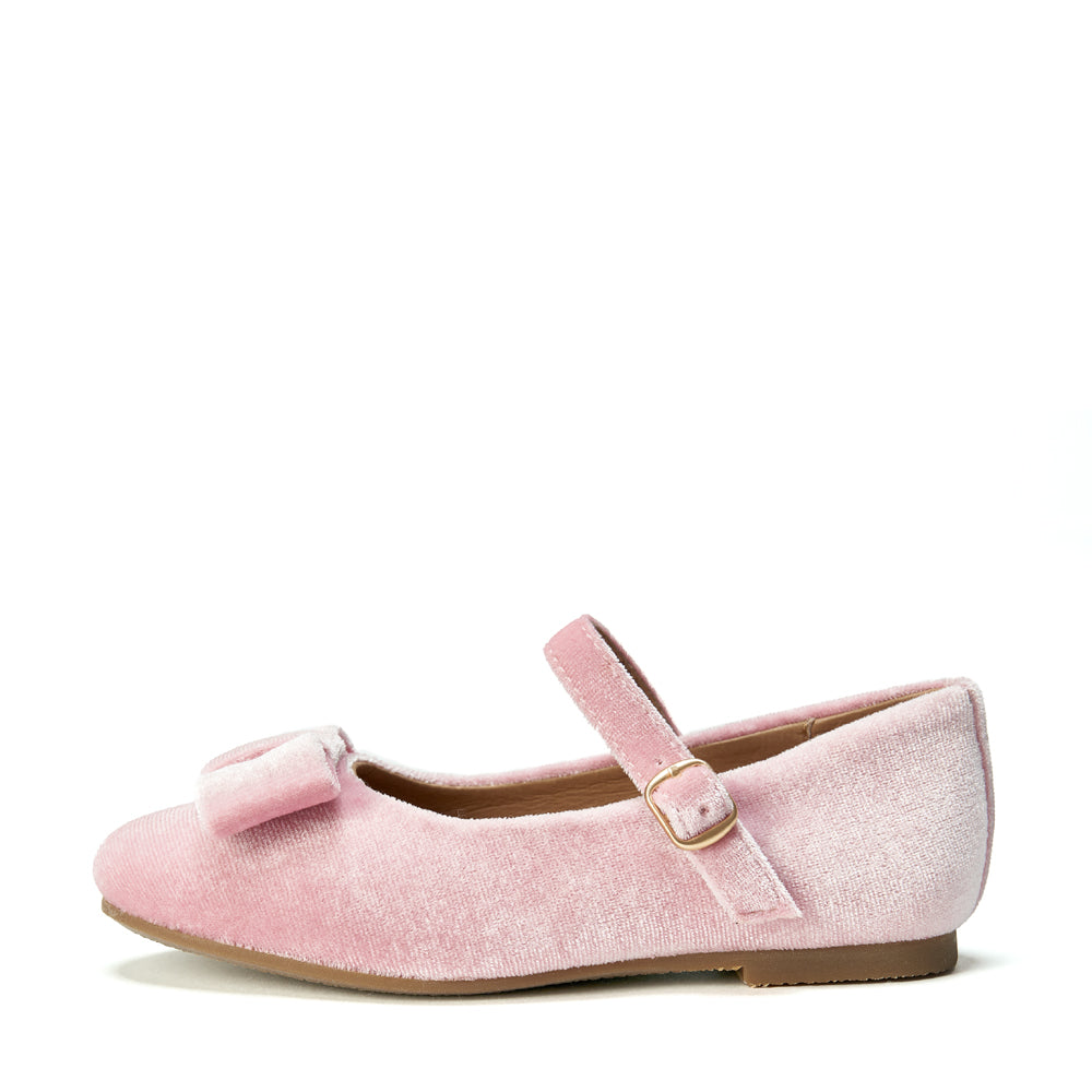 Designer Children Ellen Velvet Pink Shoes For Baby Girls – Age of Innocence