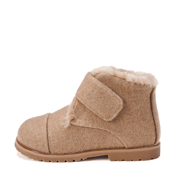 Zoey Wool Beige Boots by Age of Innocence