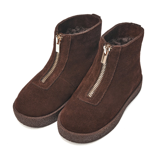 Leah Suede Chocolate Boots by Age of Innocence