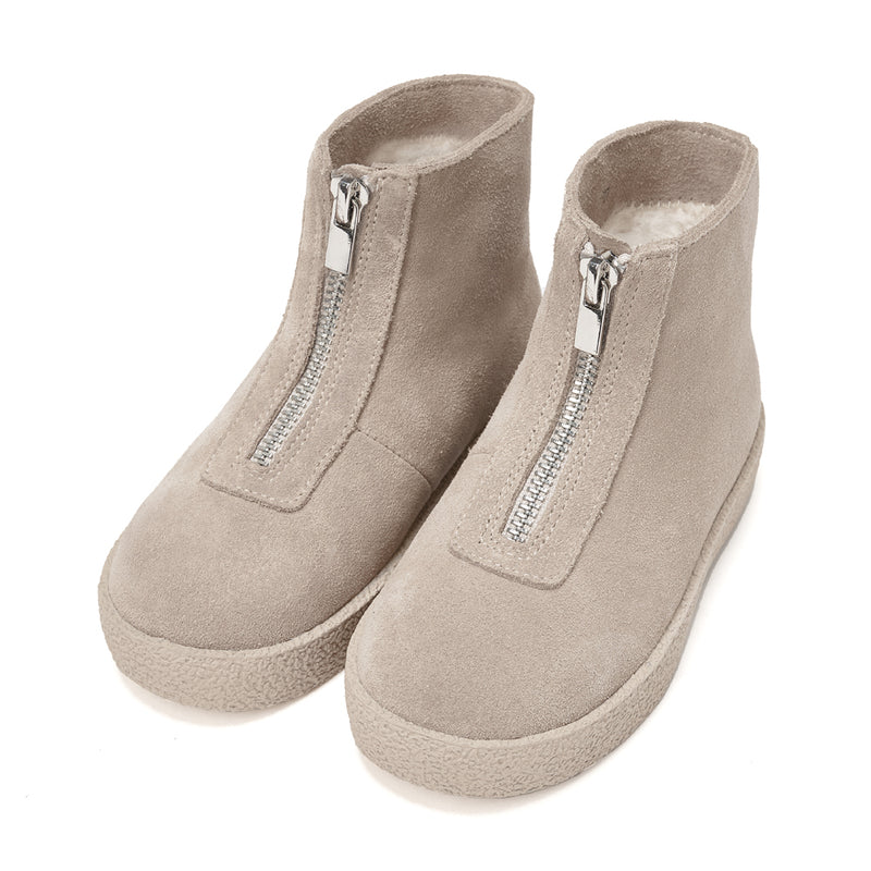 Leah Suede Light Beige Boots by Age of Innocence