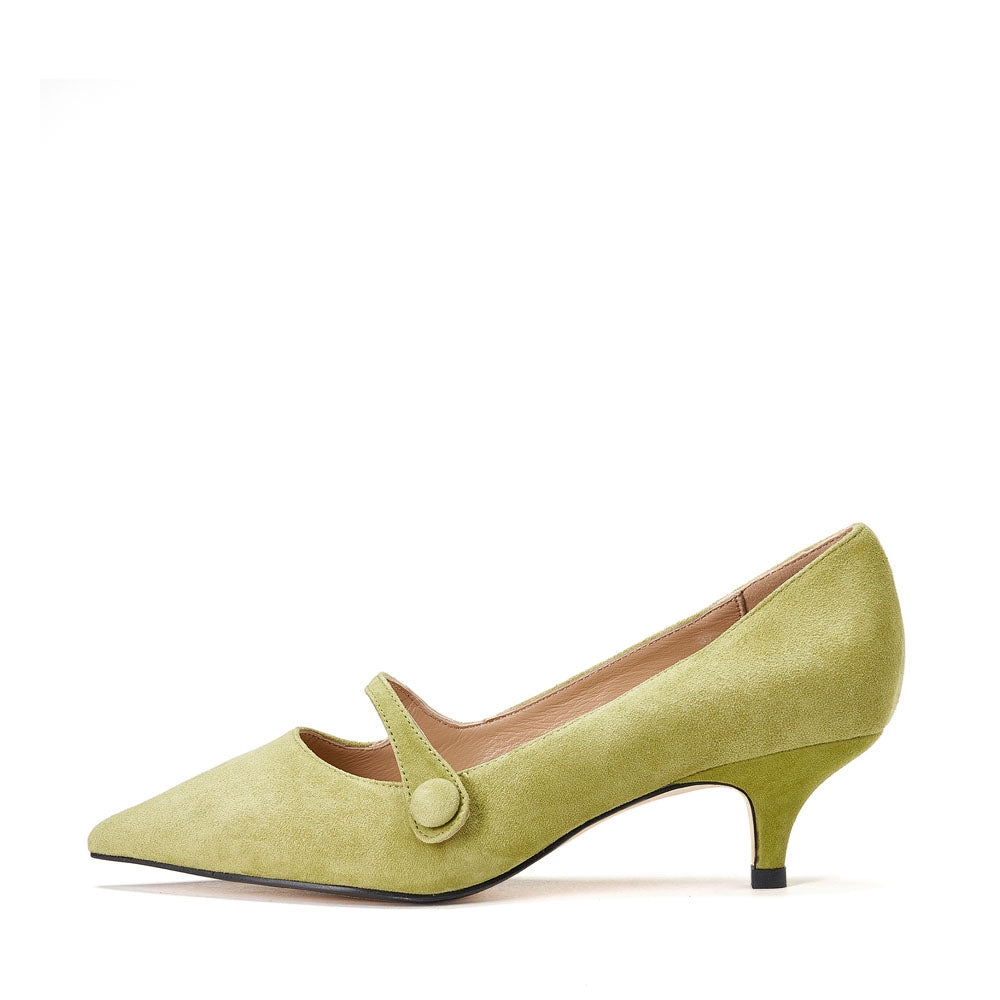 Yvonne Light Green Suede Shoes for women by Age of Innocence Yvonne Light Green Suede Shoes for women by Age of Innocence
