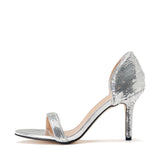 Mimi Sequins Silver Sandals by Age of Innocence