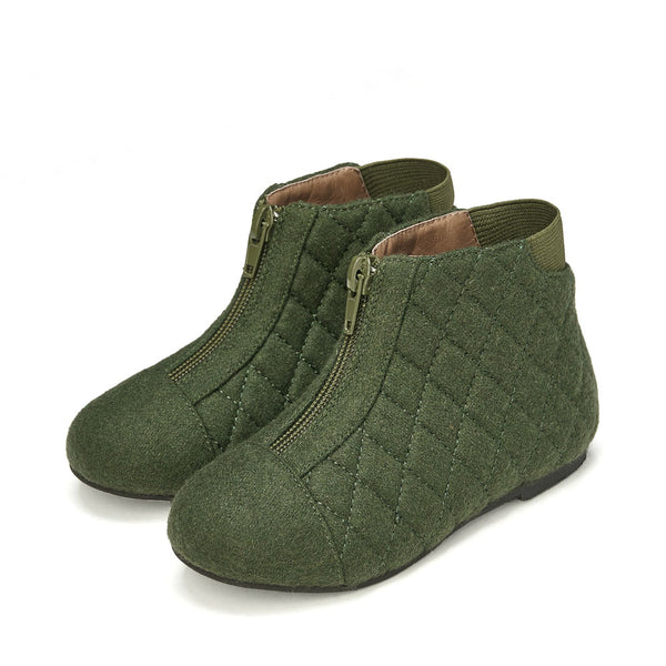 Nicole Wool Green Boots by Age of Innocence
