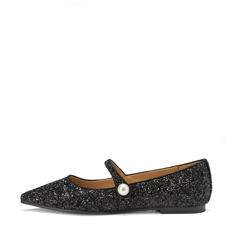 Thea Glitter 2.0 Black Shoes by Age of Innocence